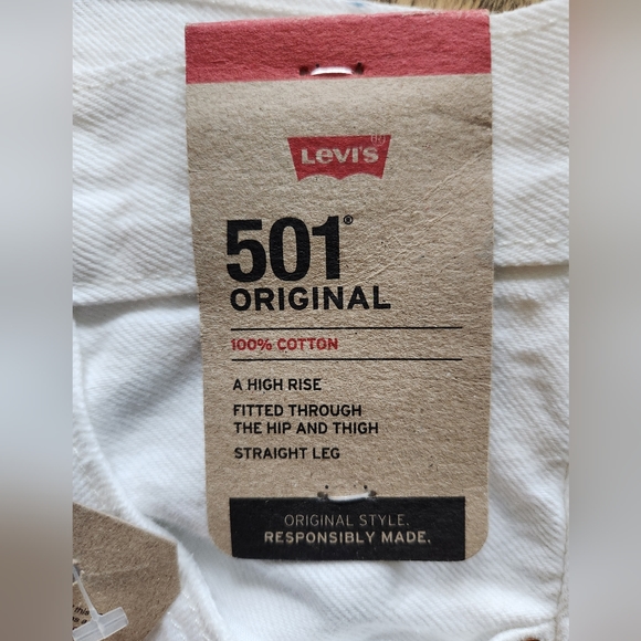 NWT Levi's 501 Straight Leg Original High Rise 24x30 Raw Hem - Picture 5 of 12